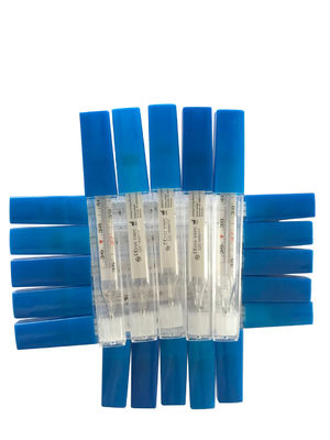 Soporte personalizado Termómetro de vidrio amarillo/azul para medir la temperatura del cuerpo humano