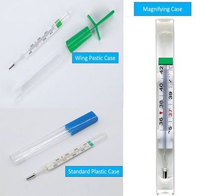 Termómetro de vidrio libre de mercurio para medición de la temperatura oral y de las axilas en el hogar