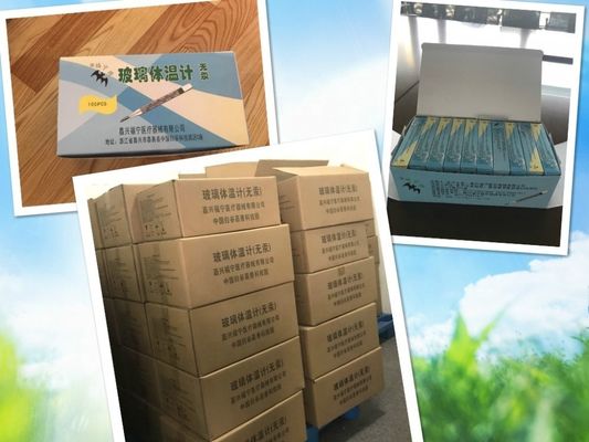Otros soportes personalizados ofrecidos con termómetro oral de vidrio libre de mercurio Certificación CE