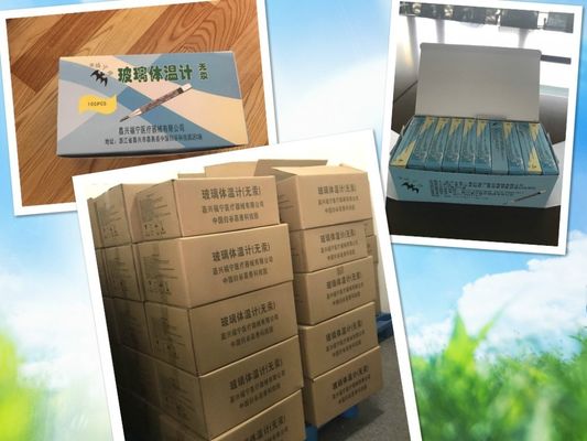 Función de memoria M.L. No hay mercurio Gallio tubo de vidrio termómetro humano para el hospital en el hogar